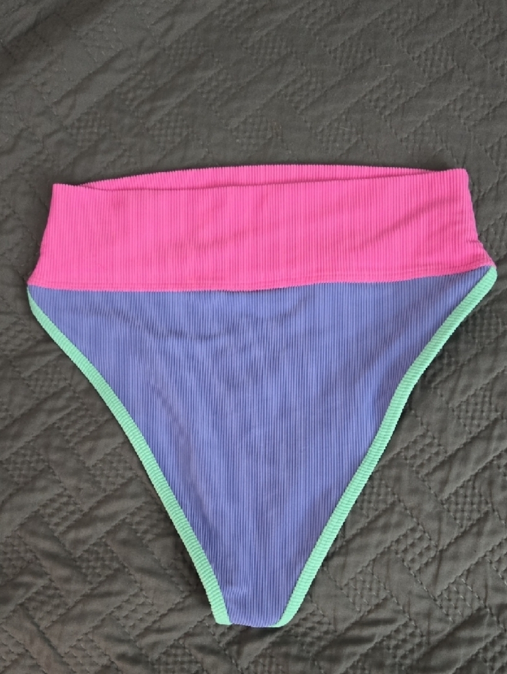 Beach Riot Pink, Lavender & Mint Ribbed Bikini Bottoms - Picture 4 of 6